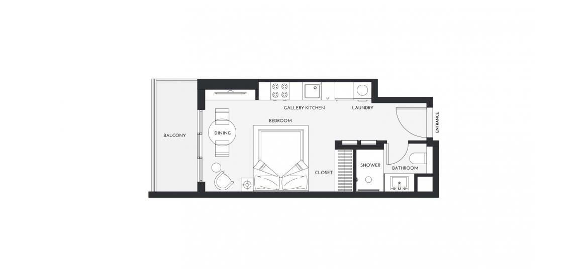 Floor plan «STUDIO 33SQM», 1 room in STUDIO ONE